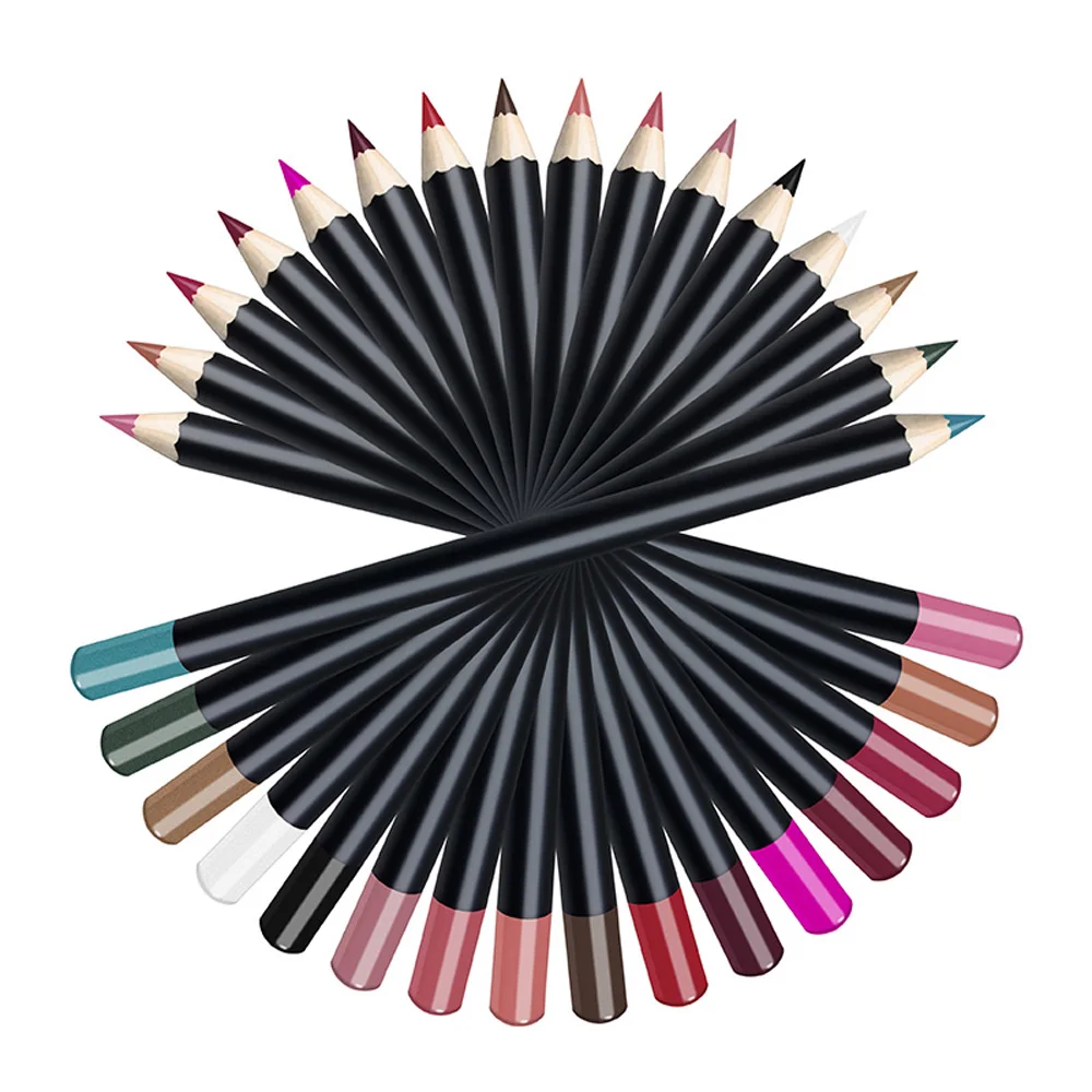 10 Pieces 3in1 private label lip liner pen lipstick eyeliner eyebrow pencil long lasting makeup no logo custom | - Цена: 1 068,43 - 2 064,17 руб. / lot