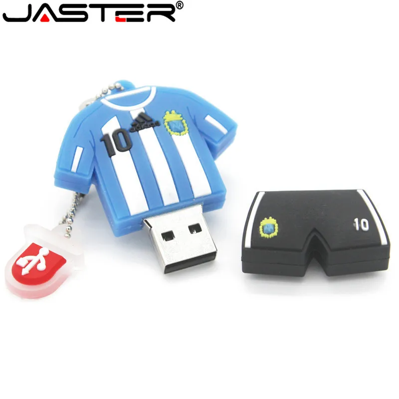 JASTER lionel messi модель Джерси флеш диск usb 2 0 Argentina NO.10 pendrive 4 ГБ 8 16 32 64 stick U disk|USB