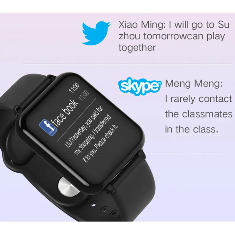 Умные часы B57 Smartwatch для женщин и мужчин напоминание о звонках умный Браслет для фитнеса трекер активности для IOS Android VS P70 S226