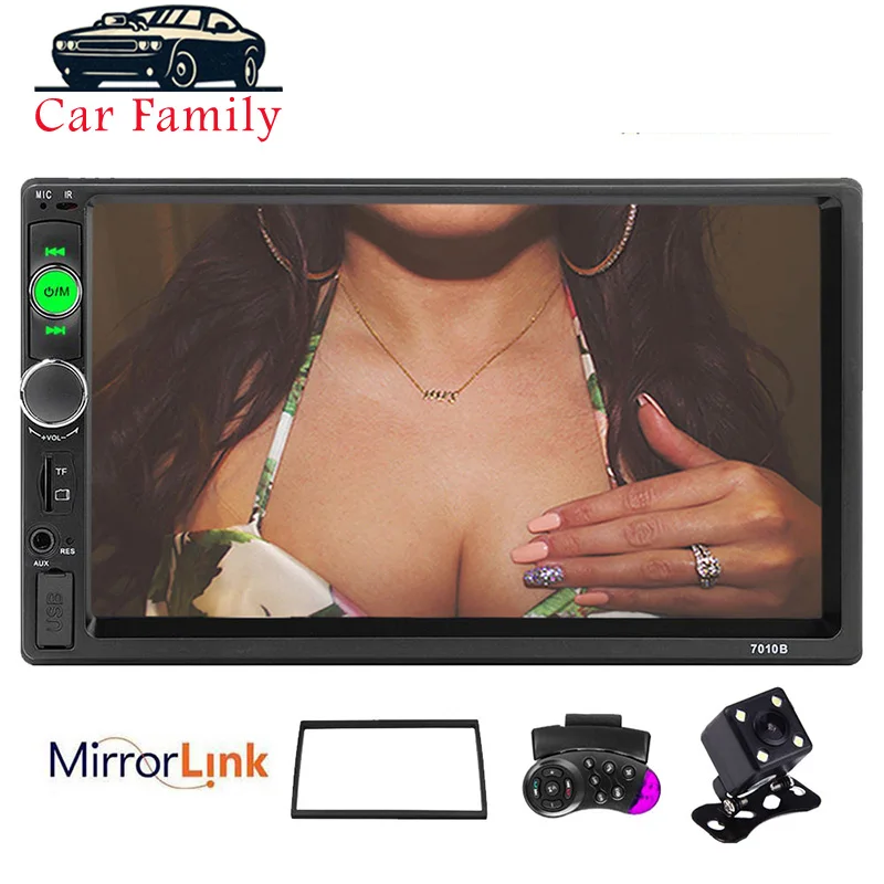 

2 Din Radio Car 7" HD Touch Screen Charging Bluetooth Aux Funcation Multimedia Auto Audio Stereo Steering Wheel Control
