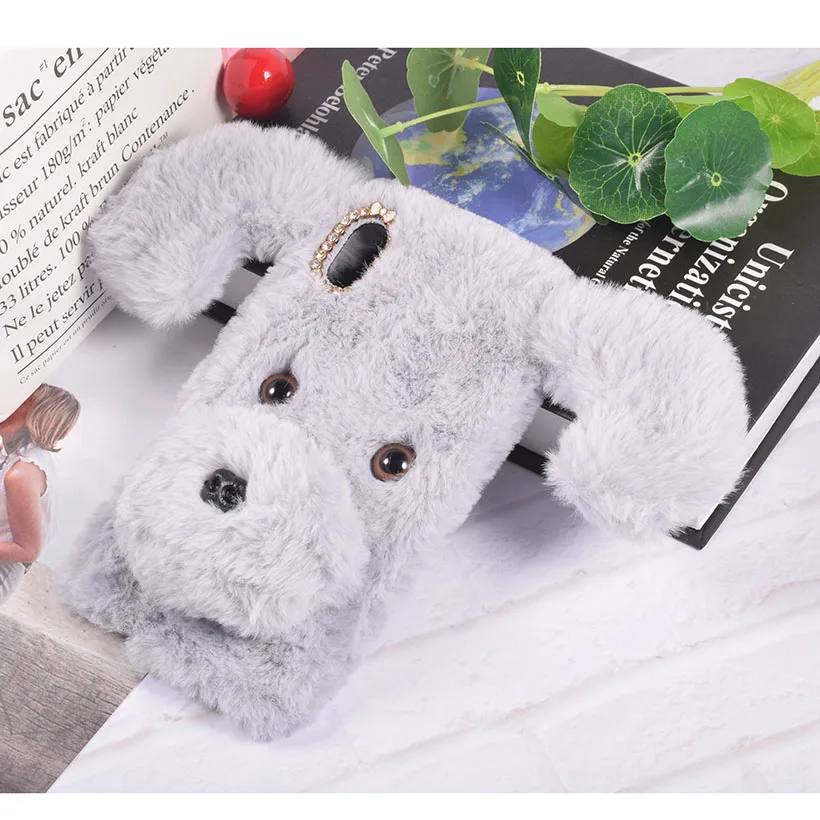 

Plush Dog Case for Samsung Galaxy Grand Prime G530 G360 G531 J3 Pro 2017 J330 J2 Pro 2018 J1 Ace Core 2015 2016 Silicone Cover