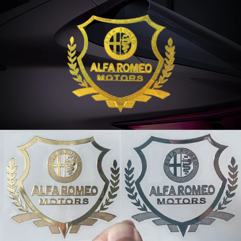 

New 1 pcs excellent 3D metal car sticker emblem badge case for alfa romeo 159 147 156 giulietta 147 159 myth car styling