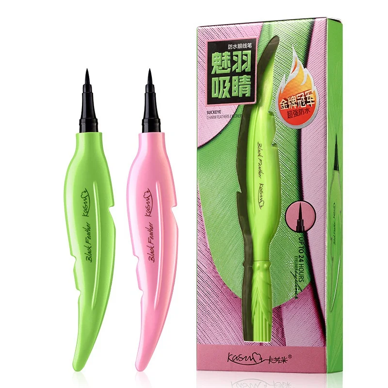 Feather-Shaped Eyeliner Waterproof Smudge-Proof Quick Drying Liquid Eyeliner Pencil