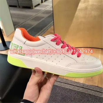 

2020 Women Sneakers Rainbow Color Trainers Shoes Casual Shoes Spring Lace Up Shoes Women Design Fashion 2020 New Shoes