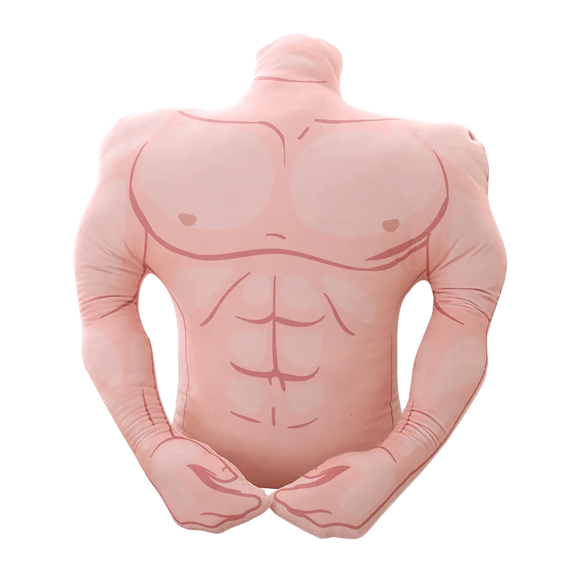 Big muscle boyfriend cuddling sleeping pillow stuffed body plush toy doll super ugly funny personality creative doll