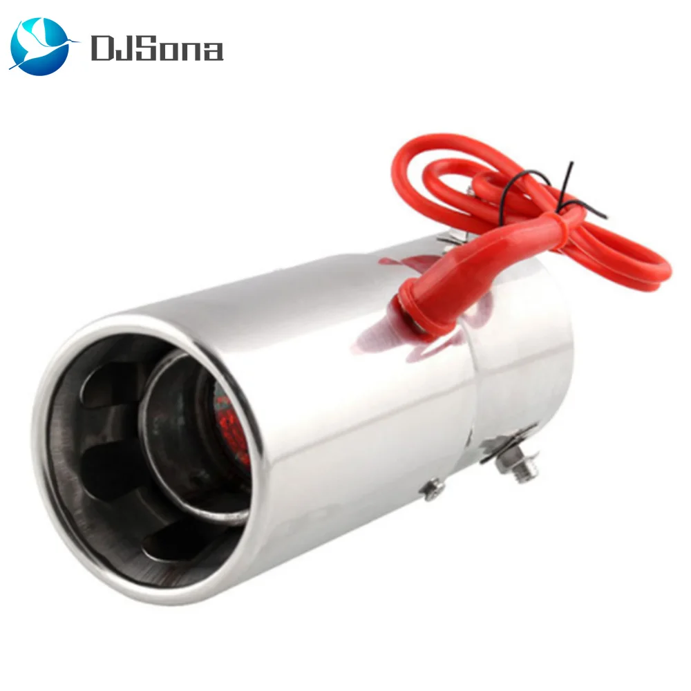 

Universal car 70MM tail throat red Led fire-breathing exhaust pipe stainless steel motorcycle silencer Exhaust muffler Pipe