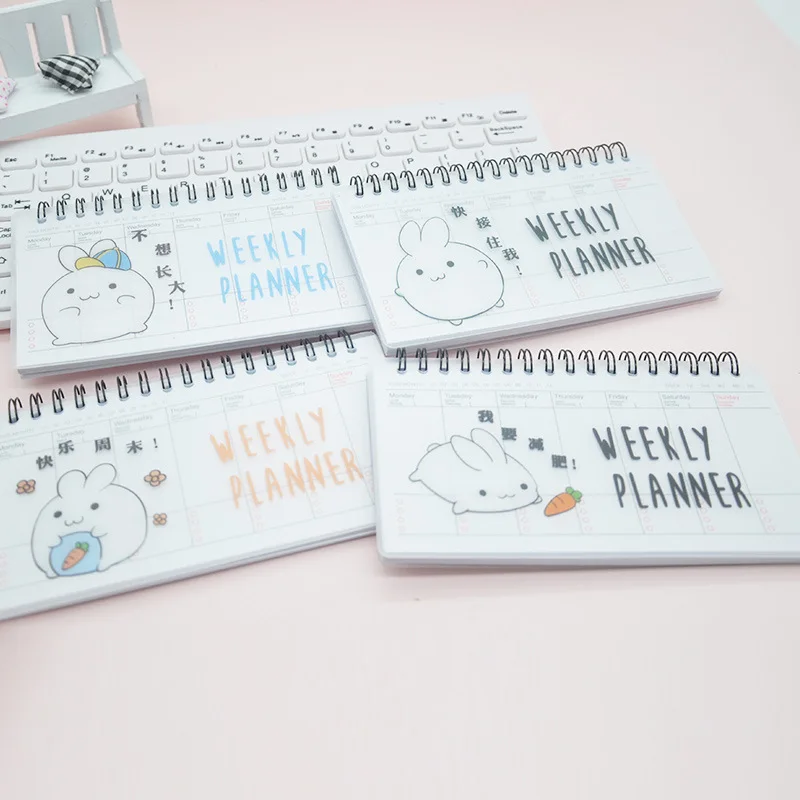 Random 1 Еженедельный планировщик блокнот на спирали, дневник Filofax, блокнот, рабочий блокнот, эффективность работы для мальчиков и девочек, памятка с животными, школьные офисные принадлежности - Цвет: Random 1