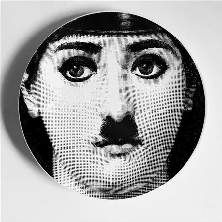 Fornasetti фарфоровые декоративные настенные тарелки, аксессуары для украшения дома, украшения для кофейни, бара, ресторана, декора комнаты, подарок - Цвет: Light Brown