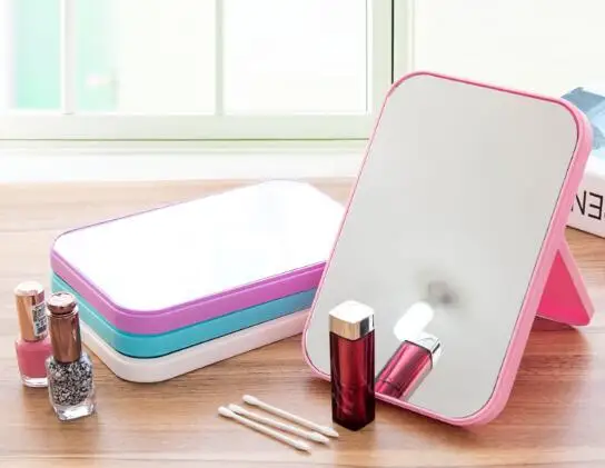 

Simple SBZ11 Rectangular Desktop Mirror HD Makeup Mirror Desktop Dressing Mirror Folding Portable Makeup Mirror T