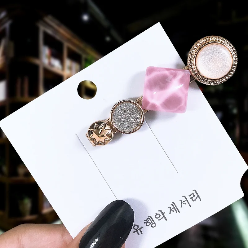 Fashion Women Acetate Hairpins Hair Ornament Macarons Hair Clip Headwear Female Hair Accessories Styling Headband - Цвет: JUM8