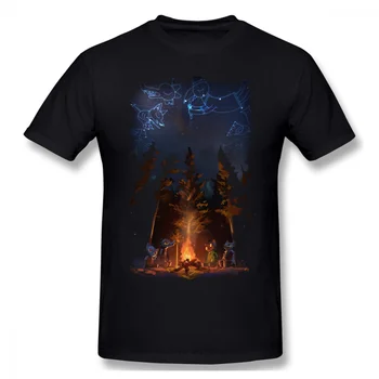 

Cool Black TShirt Night In The Woods Possum Springs Game Homme T-Shirt Tees Pure Cotton Oversized Short Sleeve