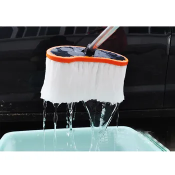 

Auto Window Cleaner Windshield Windscreen Microfiber Car Wash Brush Dust Long Handle Car Cleaning Tool Car Care Glass Towel JU29