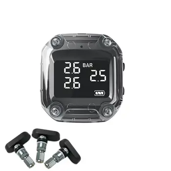 

Motorcycle Car Tyre Pressure Monitoring System TPMS Wireless USB Charging Tyre Temperature Real Time Monitoring Alarm System