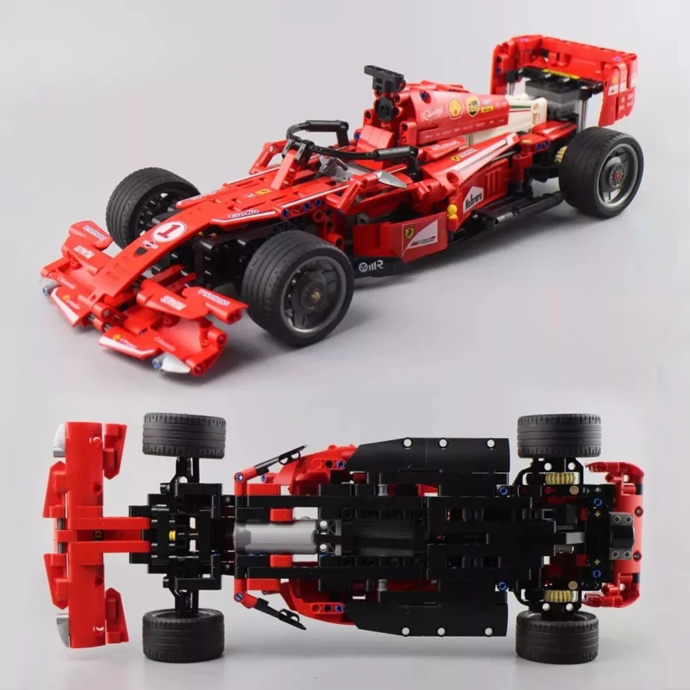 S701000 Technic серия RC автомобиль супер гоночный автомобиль F1 пульт дистанционного управления строительные блоки кирпичи детские игрушки рождественский подарок