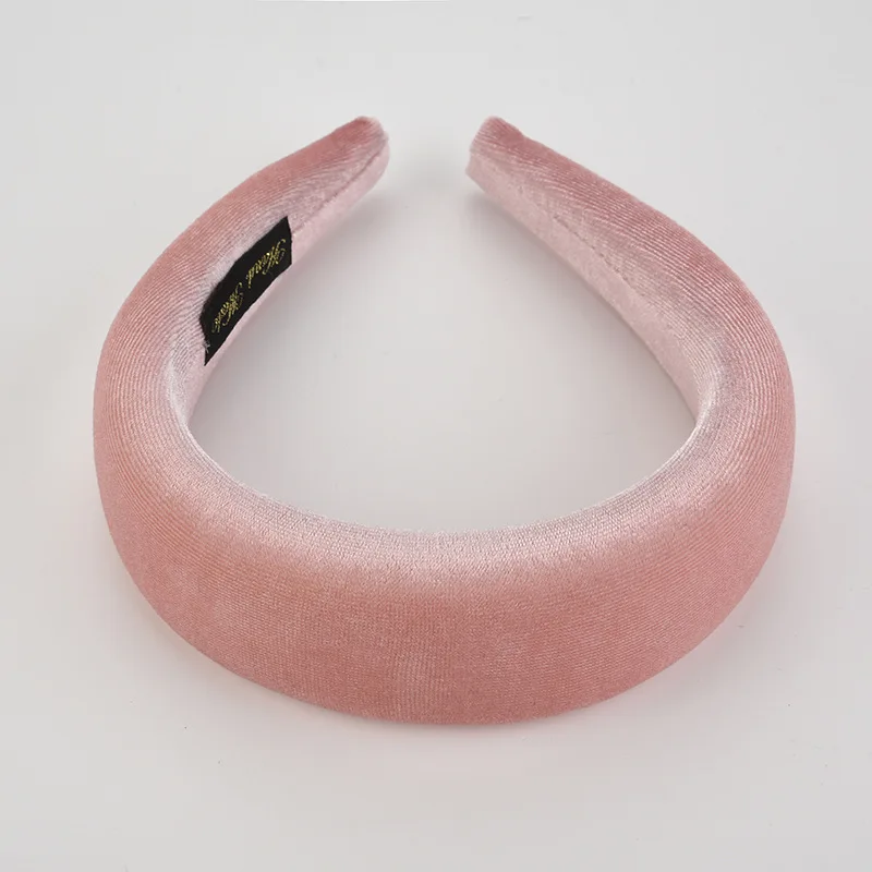 Style 2 Pink 1 шт. модные аксессуары для волос, Женская жемчужная Толстая бархатная повязка на голову, Твердые широкие повязки на голову для девочки, женские аксессуары для волос, головные уборы - Цвет: Style 2 Pink