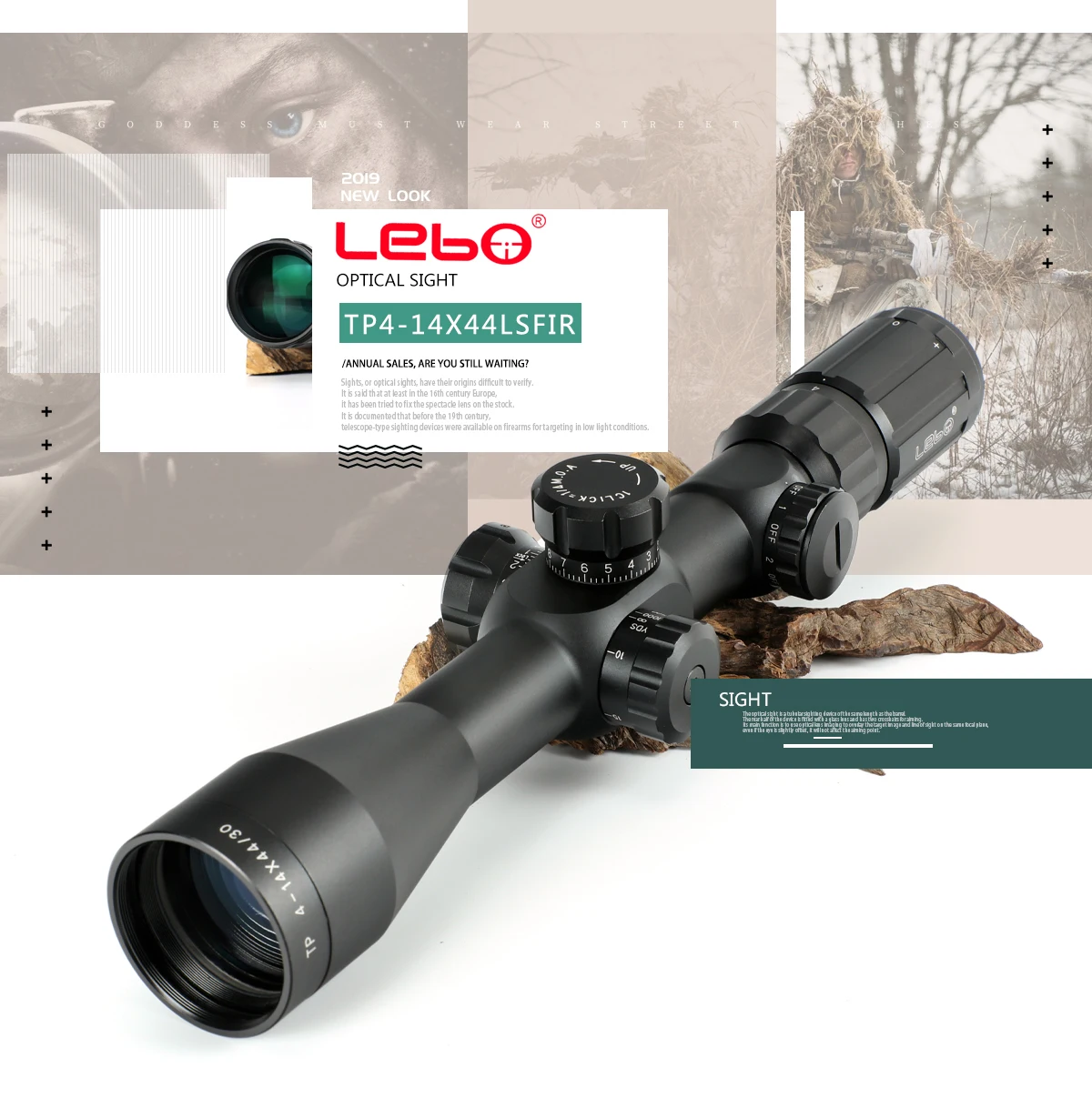LEBO TP 4-14X44 L SFIR FFP оптический прицел Охотничья винтовка с оптическим прицелом прибор с прицелом-красной точкой тактическая страйкбольная винтовка аксессуары