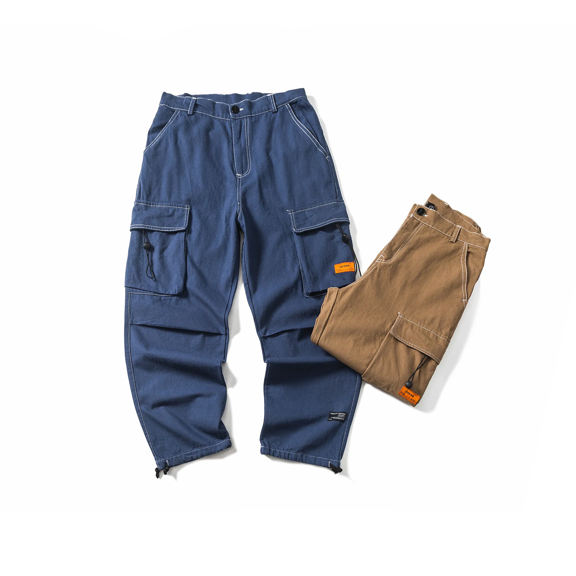 

City Where the Product Autumn New Style Stereo Workwear Straight-leg Pants Multi-pockets Japanese-style Popular Brand Large Size