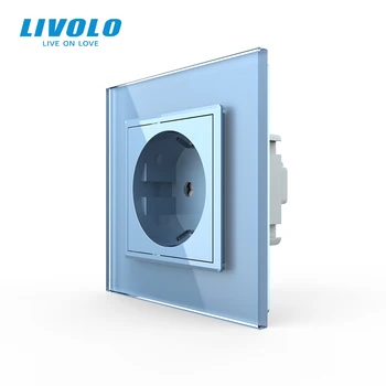 

Livolo EU Standard Single Israel Power Socket,Crystal Glass Panel,16A Wall Power Socket,standard power outlet,Swizss,FR,EU plugs