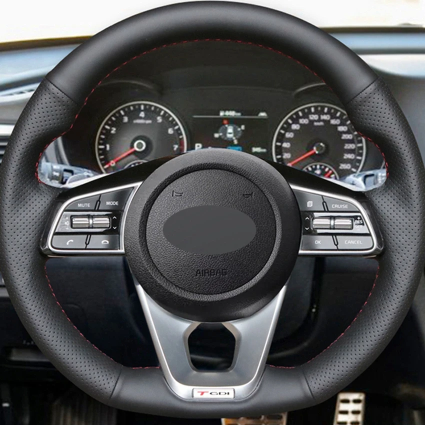 DIY черный PU искусственная кожа автомобильный чехол на руль для Kia K5 Optima Cee 'd Ceed GT Cee 'd Ceed
