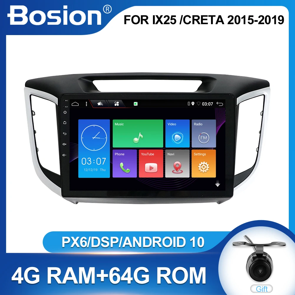 Автомобильная Мультимедийная система Bosion Android 10 0 4 Гб + 64 ГБ 2 din радио навигация