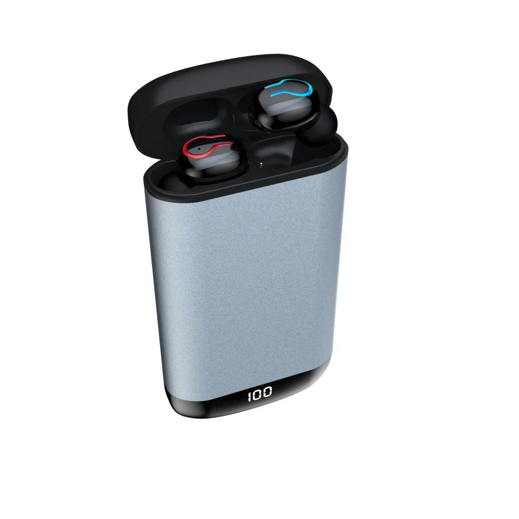 HIFI стерео Bluetooth наушники спортивные водонепроницаемые наушники двойной микрофон Внешний Аккумулятор 6000 мАч Внешний аккумулятор беспроводные наушники
