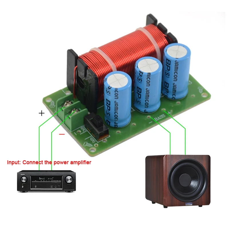 OPQ-200W чистый бас динамик кроссовер 1 способ делитель частоты для 5 дюймов-10 дюймов динамик