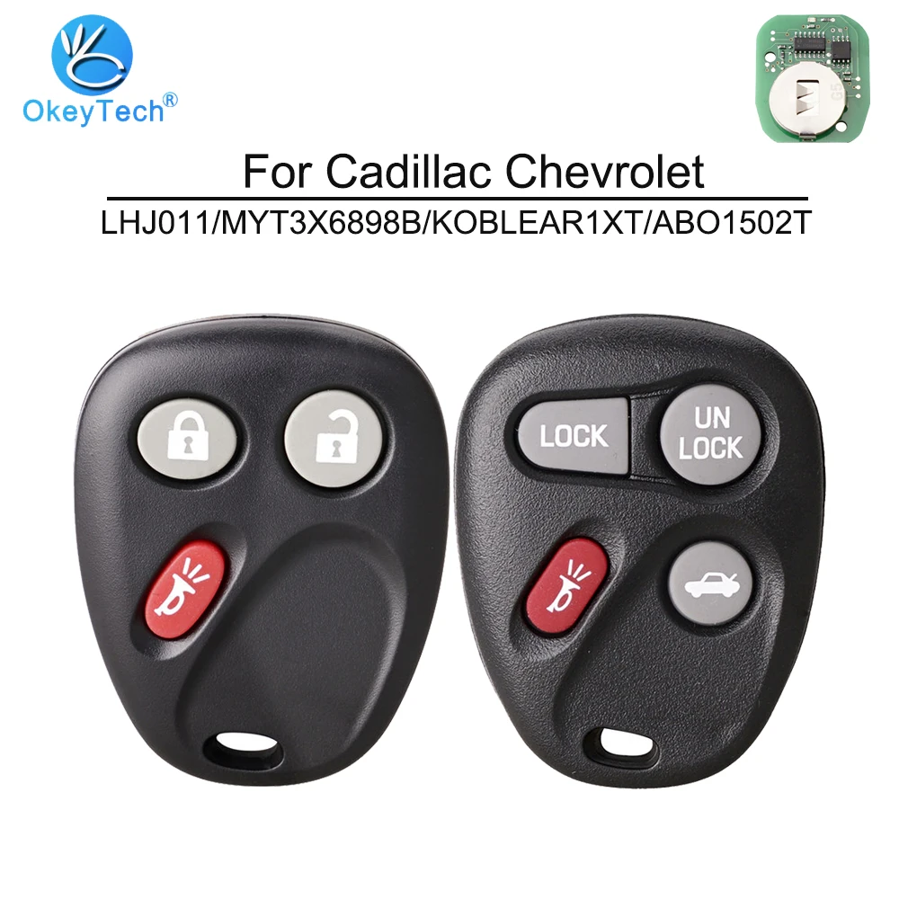 OkeyTech для G M Chevrolet Avalanche Cadillac Escalade 3 4 кнопки 315 МГц Автомобильный Дистанционный ключ LHJ011 MYT3X6898B KOBLEAR1XT ABO1502T
