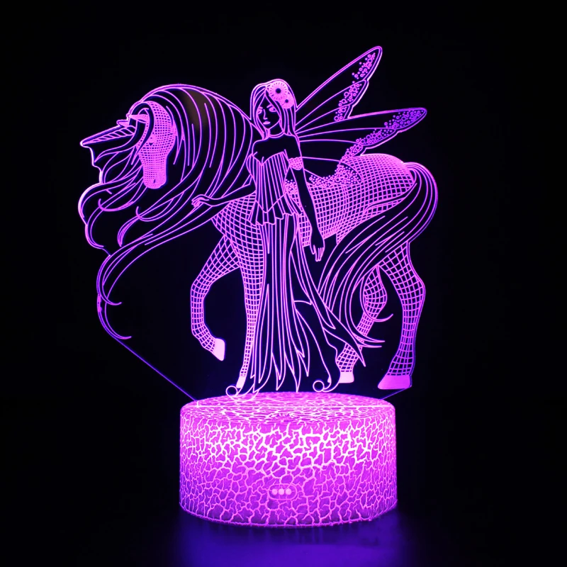 Серия Единорог Красочные Креативные животные модель лошадь 3D свет LED маленький ночник подарок настольная лампа визуальный свет Серия Единорог Красочные Креативные животные модель лошадь 3D свет LED маленький ночник подарок настольная лампа визуальный свет