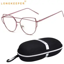 Модные очки для глаз кошки, женские оптические очки, оправа для девушек, подарочный набор, прозрачные линзы, розовые очки