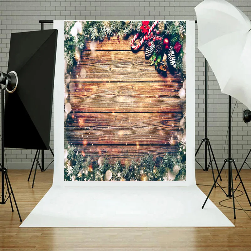 13 Newborn Photography Accessories 210x150cm Christmas Studio 3D Wooden Floor Photography Background Cloth Festival Venue Layout - Цвет: 13