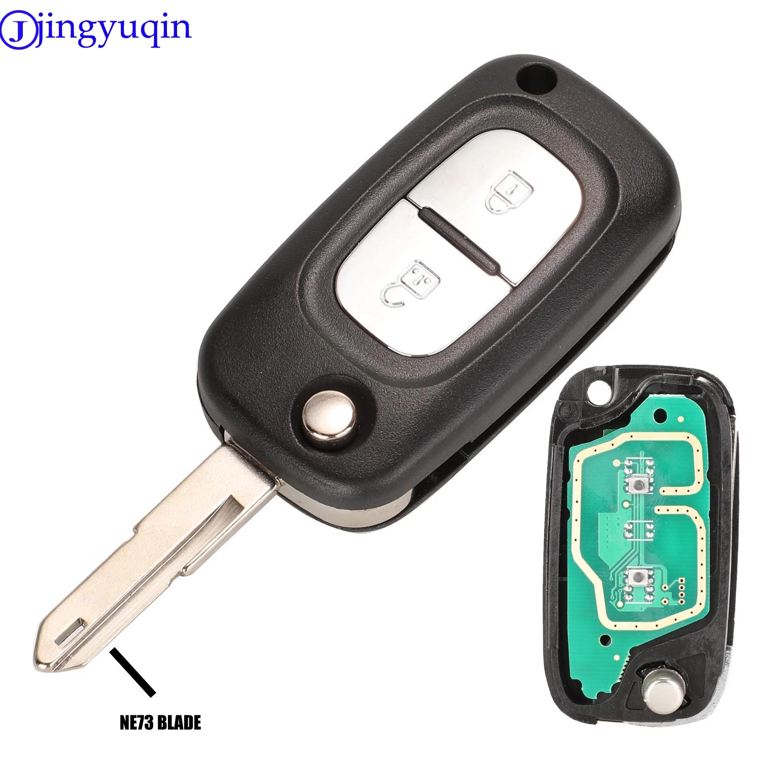 Jingyuqin 10p ASK ID46 433MHZ чехол для дистанционного ключа для Renault Clio 3 Megane 3 Kangoo Modus складной чехол