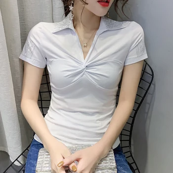 

White Diamonds T-Shirt Black T Shirt Women Clothes 2020 New Black Womens Tops Summer Cotton Casual Tshirt Woman Tee Shirt Femme