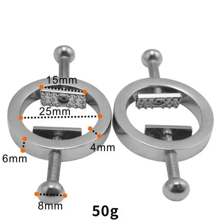 Поддельные пирсинг de abrazaderas de pezón ajustables de acero inoxible fetiche пытка играть зажимы de pecho соски зажимы металлические