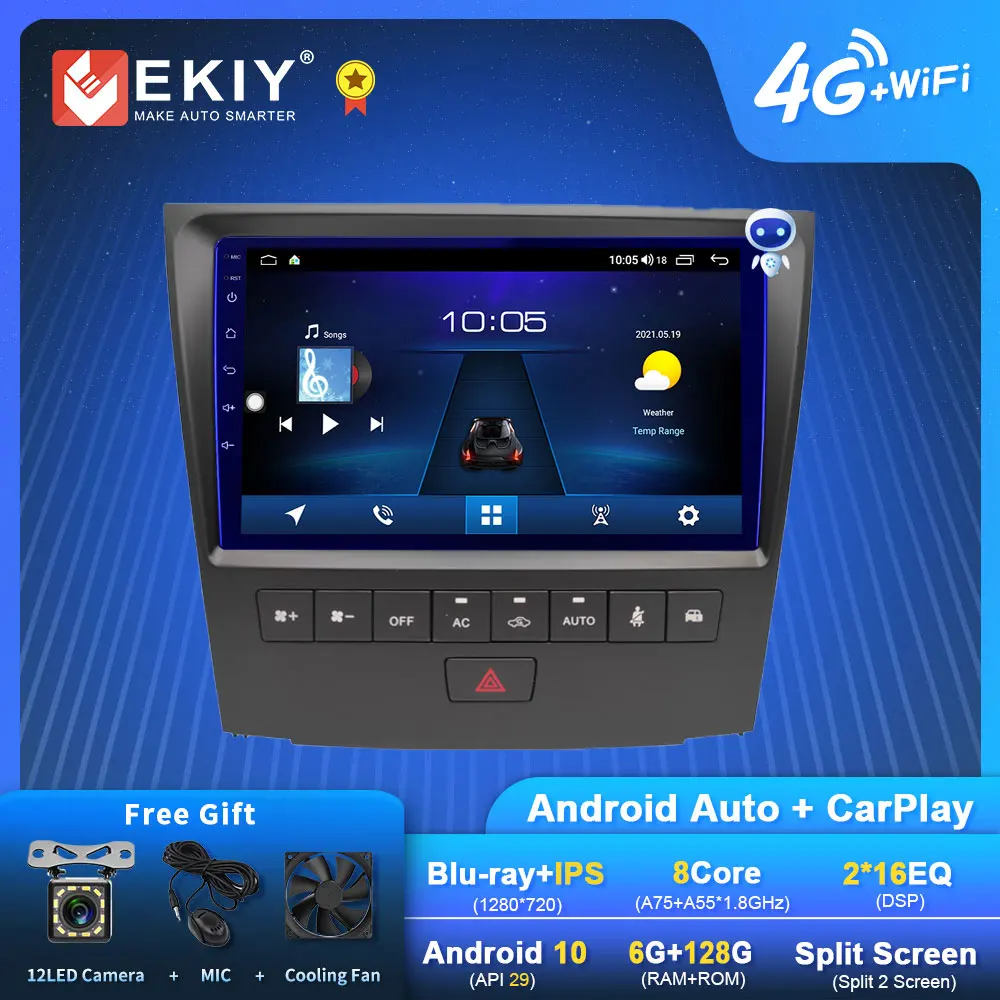 EKIY S7T Android 10 автомобильный радиоприемник для Lexus GS300 350 430 450 460 2004-2011 Navi GPS Carplay