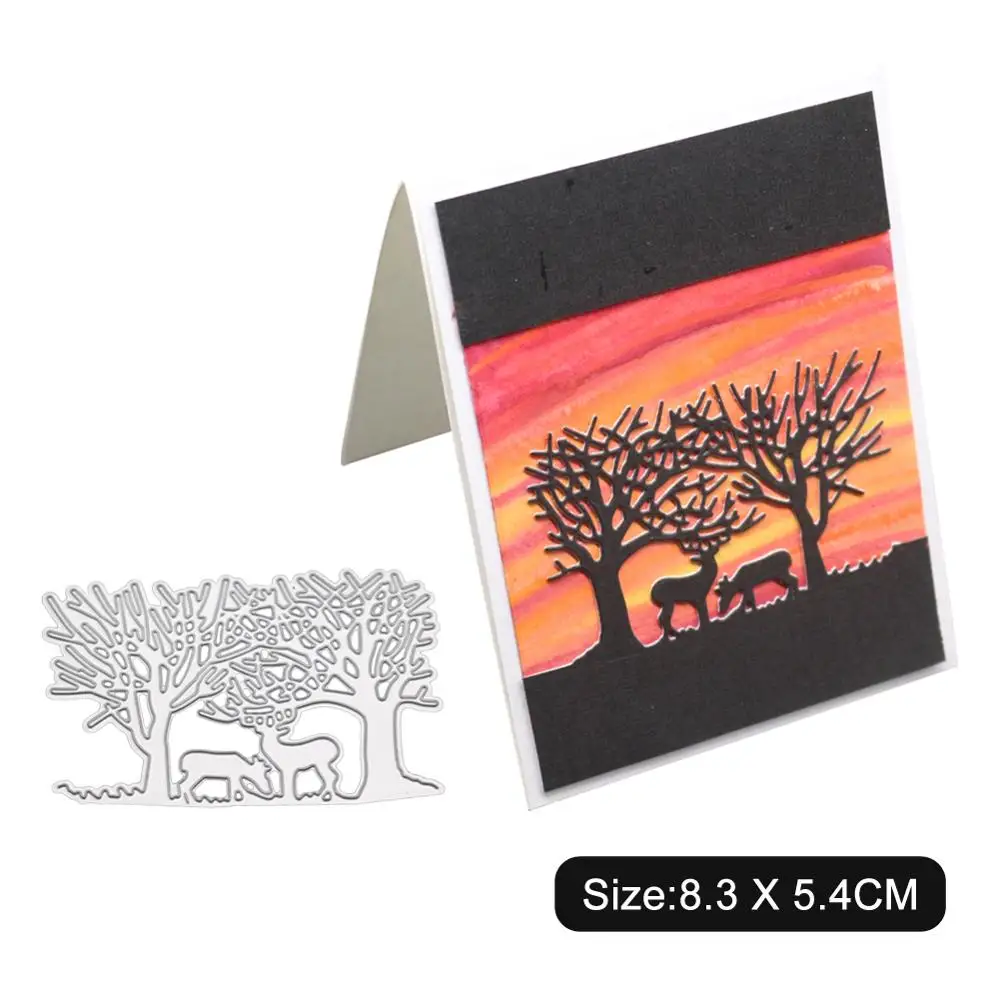 

Cutting Dies Two deer / forest / creative backgroundGreeting Card Decoration crafts and scrapbook dies metal cutstamps and dies