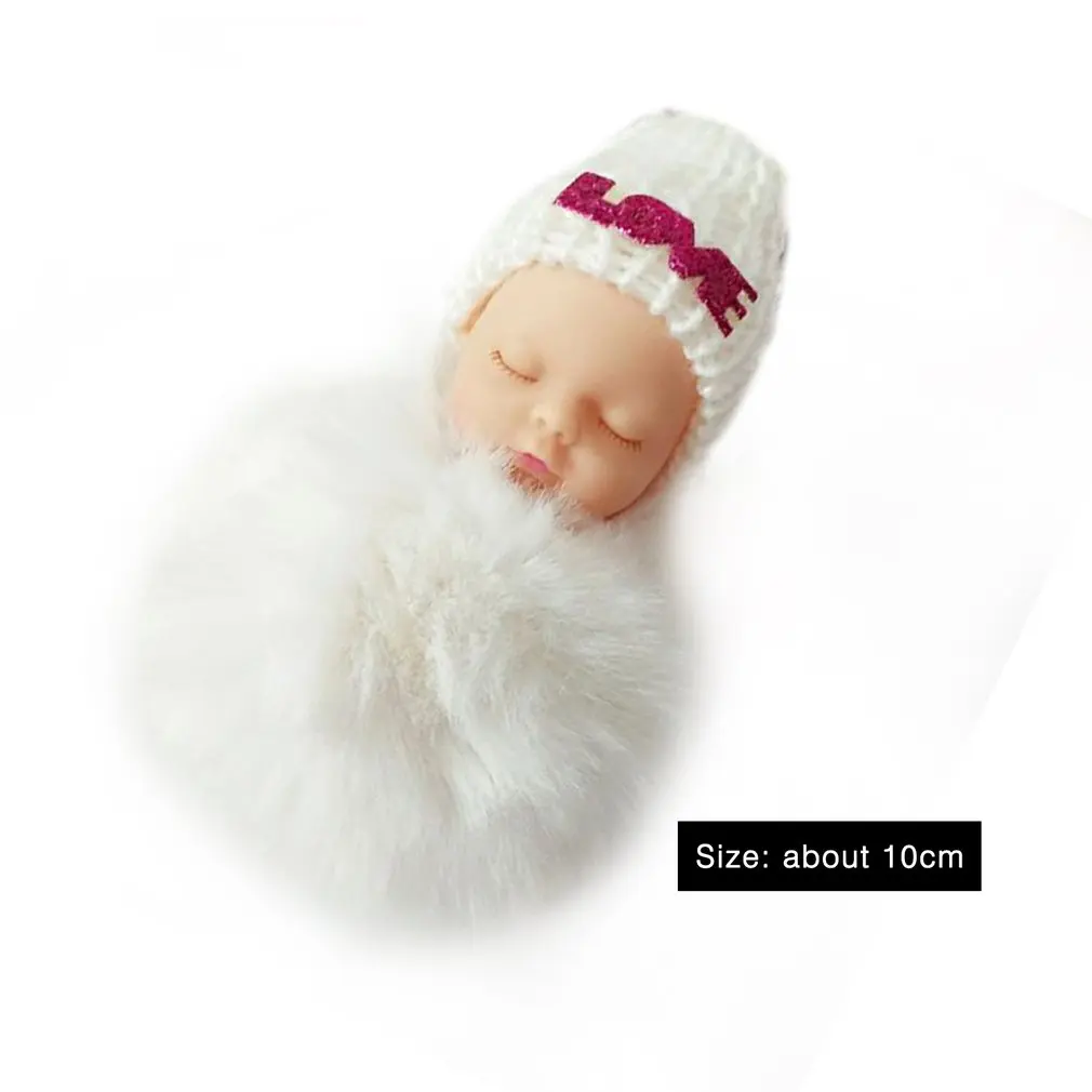 OCDAY Sleeping Baby Doll плюшевый брелок креативный милый маленький мягкий меховой кукольный кулон автомобильный мешок Шарм пушистый шар брелок игрушка для детей