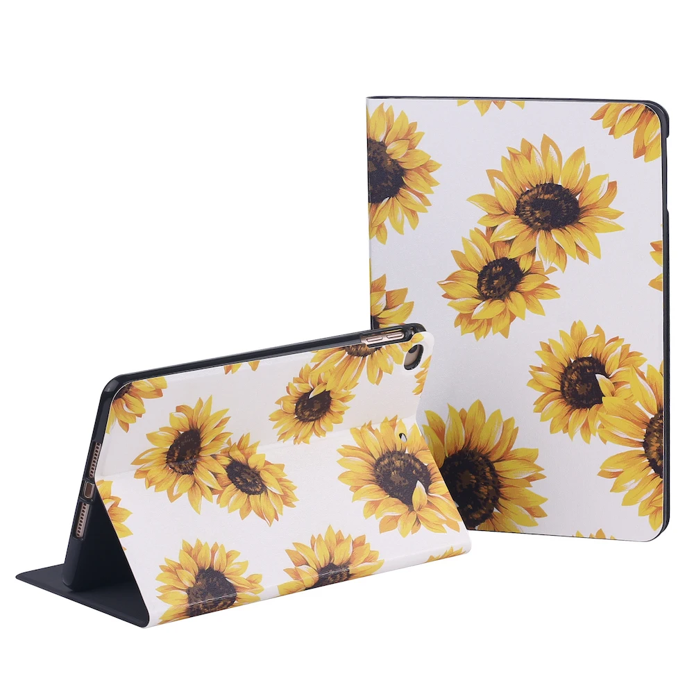 

Sunflower Flower Vintage Tablet Cover For 2020 New iPad 9.7 Air 1 2 Stand Shell Anti drop/Dust For iPad 2 3 4 Mini 2 3 4 5 Case
