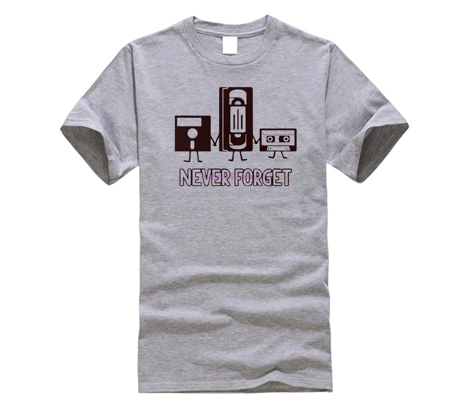 100% Cotton Man's T-shirts Short Sleeve O Neck Man Never Forget Funny Retro Guys Male Tee Sweater Shirts Tops | Мужская одежда
