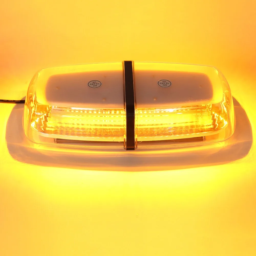 Автомобильный 72 светодиодный 5730 SMD мигающий устанавливаемый на крышку Стробоскопическая Лампа Аварийного освещения AC/DC 12V 24V СВЕТОДИОДНЫЙ грузовик полицейские, пожарные Предупреждение янтарные лампы Whtie синий