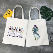 Women Canvas Shopping Bag Hunter X Hunter Printing Cotton Cloth Shoulder Bag Eco Handbag Tote Reusable Grocery Shopper Bags