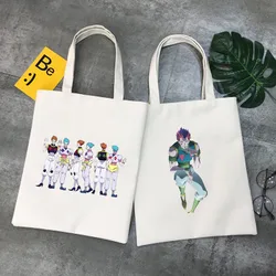 Women Canvas Shopping Bag Hunter X Hunter Printing Cotton Cloth Shoulder Bag Eco Handbag Tote Reusable Grocery Shopper Bags