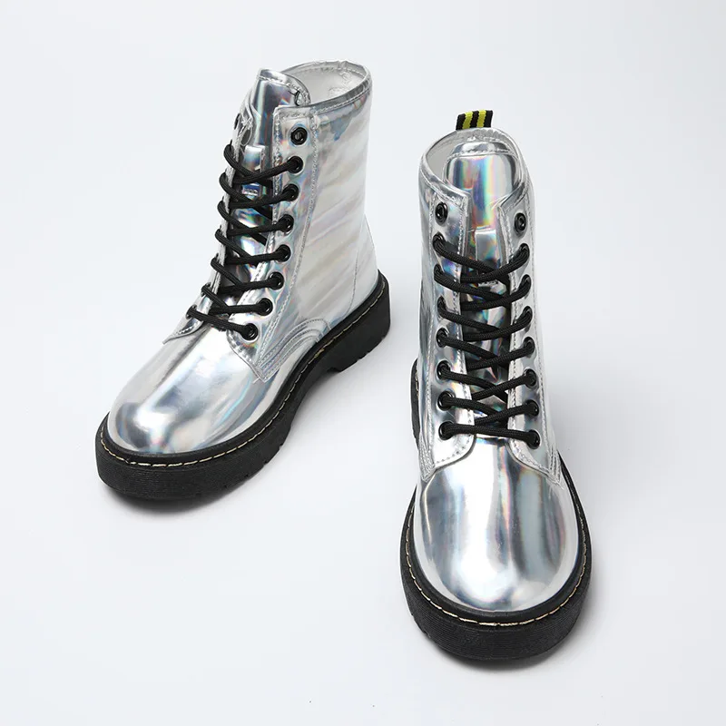 Женские ботинки martin из искусственной кожи ботильоны для женщин мотоботы женская