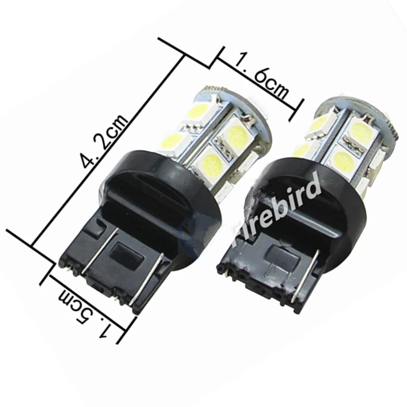 2 x T20/7443 7440 13SMD 1 8 Вт Холодный белый красный светодиодный DC12V Автомобильный задний