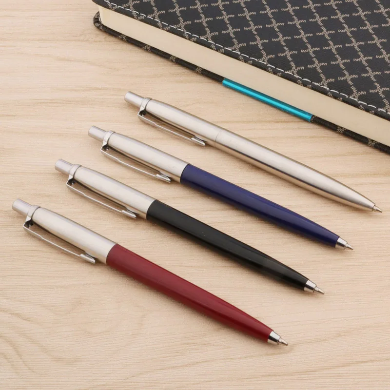 Ballpoint Pen 07 metal stainless steel Press signature pen Stationery Office Supplies