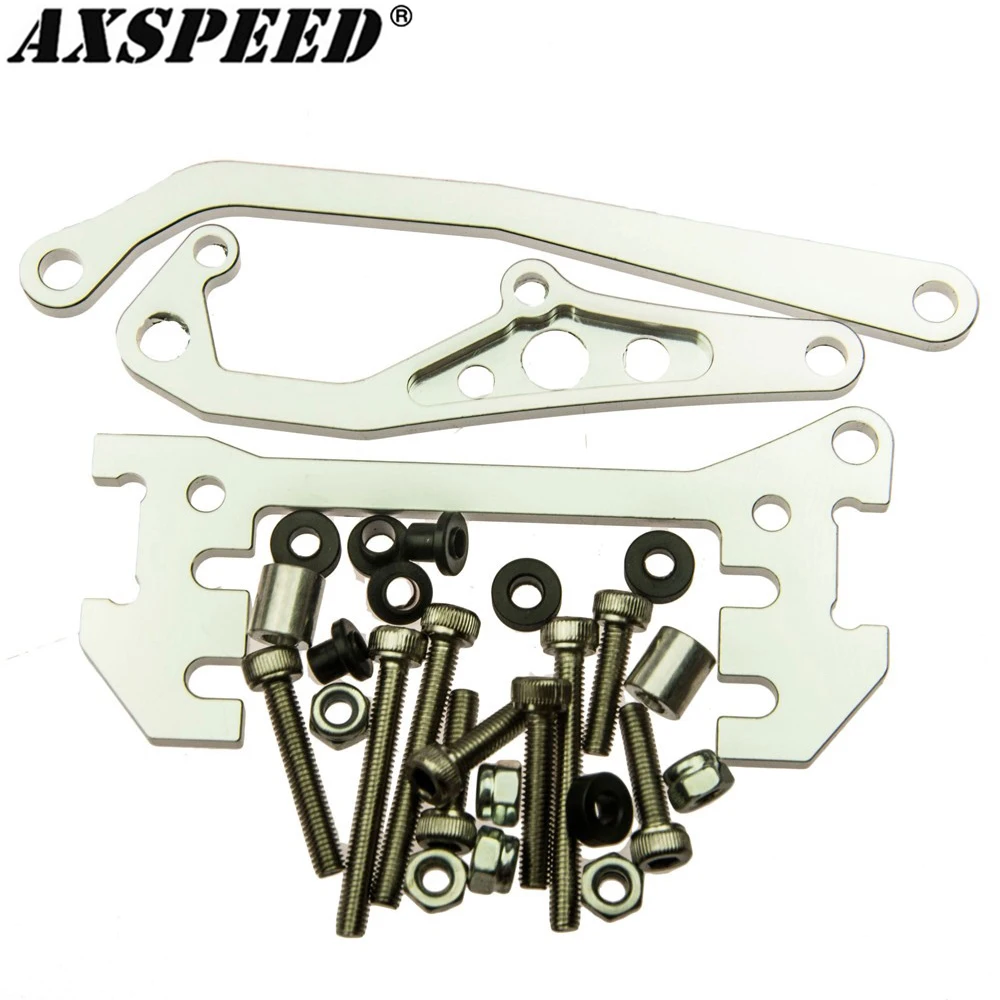 AXSPEED RC Car Alloy Chassis Servo Shock Mount Kit with Panhard Link