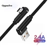 Oppselve 90 Degree Micro Usb Cable Quick Charge USB Cable for Huawei P40 Samsung Android Type C Micro-usb Cables Charger Wire ► Photo 1/6