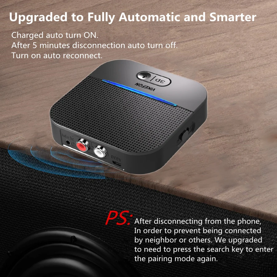 20H& 50M& 3D Bluetooth приемник 5,0 AptX LL 3,5 мм AUX Jack 2 RCA аудио беспроводной адаптер Музыка для автомобильных наушников микрофон рецептор