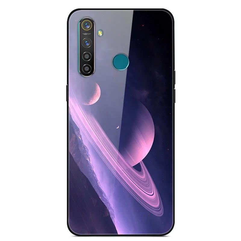 Чехол из закаленного стекла для OPPO Realme 5 Pro, чехол с изображением планеты космоса, чехол со стеклом для OPPO Realme 5 Pro Realme Q, чехол Realme5 Pro - Цвет: 14