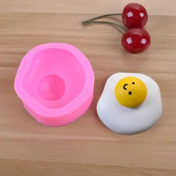 

Handmade Cute Smile Poached Egg Resin Mold Food Keychain Pendant Mold Epoxy Resin Casting Mold Jewelry Making Tools