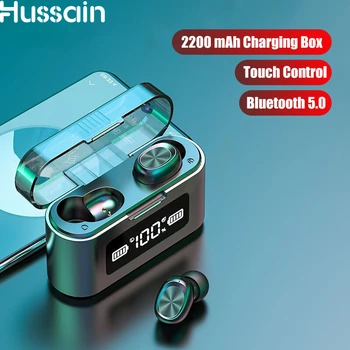 

Hussain Bluetooth Earphones TWS Wireless Blutooth 5.0 Earphone Touch Control Sports Earbuds Gaming Headset With Microphone